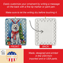 American Eskimo Christmas Reindeer Porcelain Ornament