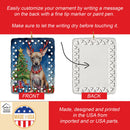 American Hairless Terrier Christmas Reindeer Porcelain Ornament