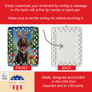 American Water Spaniel Christmas Reindeer Porcelain Ornament