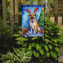 Anatolian Shepherd Dog Christmas Garden Flag – Dog in Reindeer Antlers with Tree & Gifts