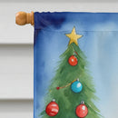 Border Terrier Christmas Reindeer House Flag