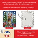 Border Terrier Christmas Reindeer Porcelain Ornament