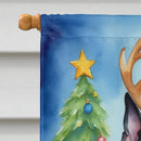 Boston Terrier Christmas Reindeer House Flag