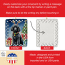 Black Standard Poodle Christmas Reindeer Porcelain Ornament