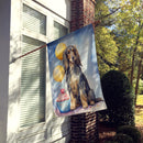 Afghan Hound Happy Birthday House Flag