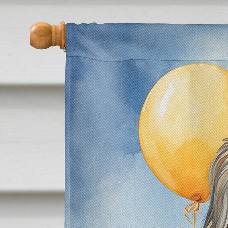 Afghan Hound Happy Birthday House Flag