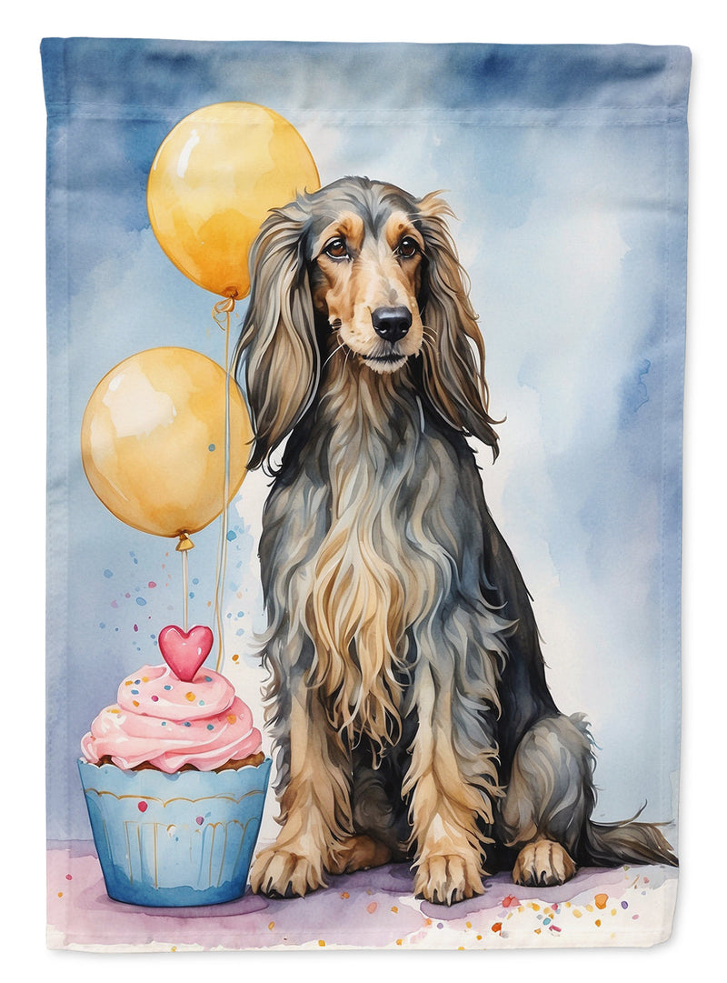 Afghan Hound Happy Birthday Garden Flag –  Garden Flag by Caroline's Treasures