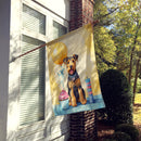 Airedale Terrier Happy Birthday House Flag