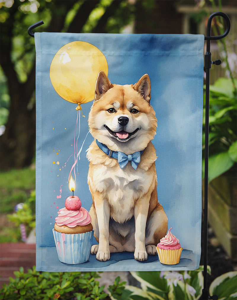 Akita Happy Birthday Garden Flag –  Garden Flag by Caroline's Treasures