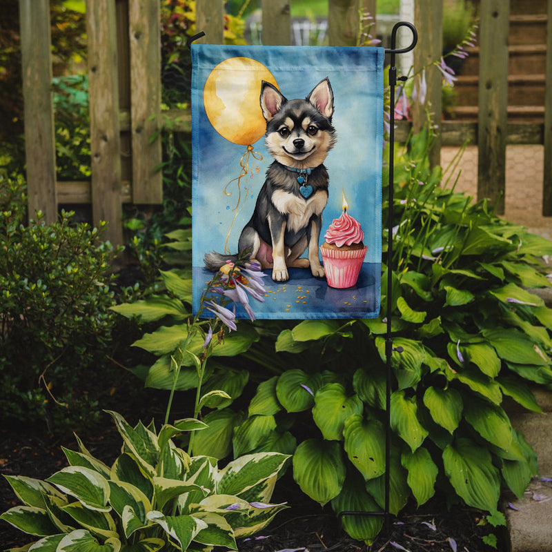 Alaskan Klee Kai Happy Birthday Garden Flag –  Garden Flag by Caroline's Treasures