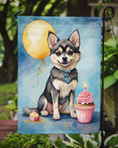 Alaskan Klee Kai Happy Birthday Garden Flag –  Garden Flag by Caroline's Treasures