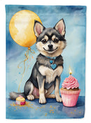 Alaskan Klee Kai Happy Birthday Garden Flag –  Garden Flag by Caroline's Treasures