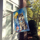 Alaskan Malamute Happy Birthday House Flag