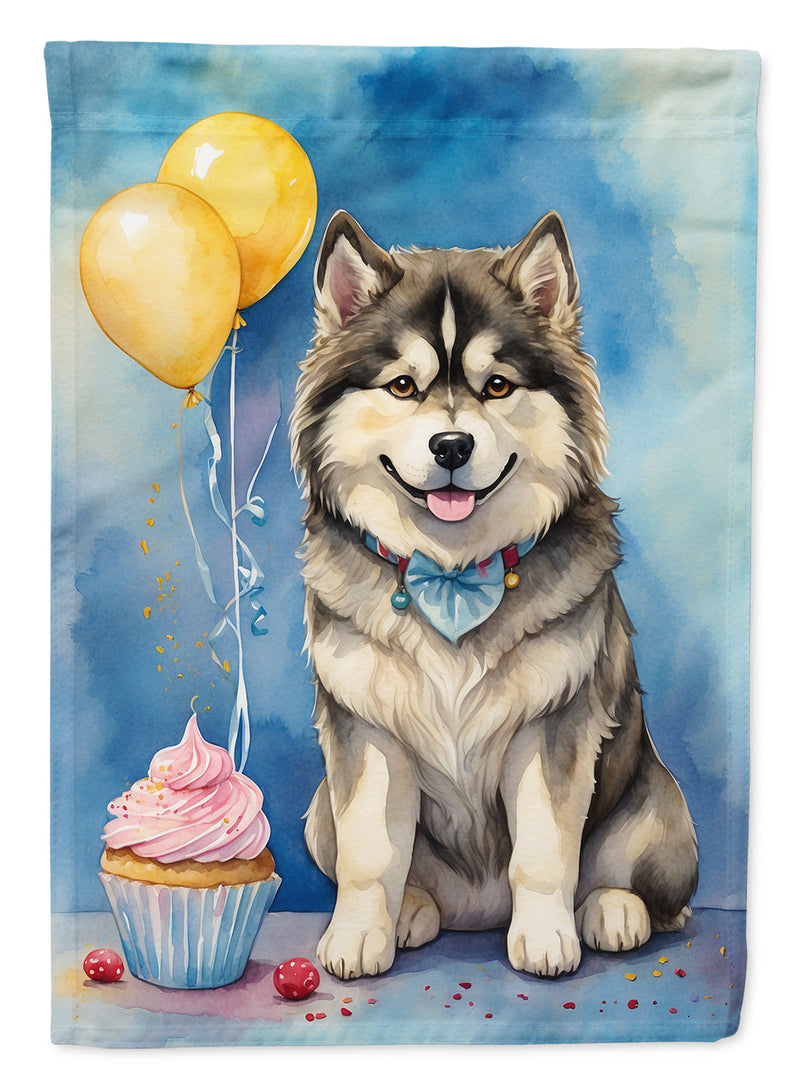 Alaskan Malamute Happy Birthday Garden Flag –  Garden Flag by Caroline's Treasures