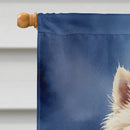 American Eskimo Happy Birthday House Flag