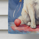 American Eskimo Happy Birthday House Flag