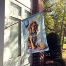Bloodhound Happy Birthday House Flag