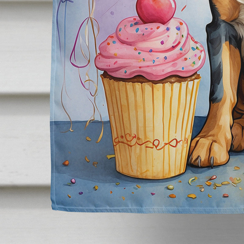 Bluetick Coonhound Happy Birthday House Flag