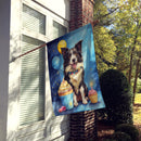 Border Collie Happy Birthday House Flag