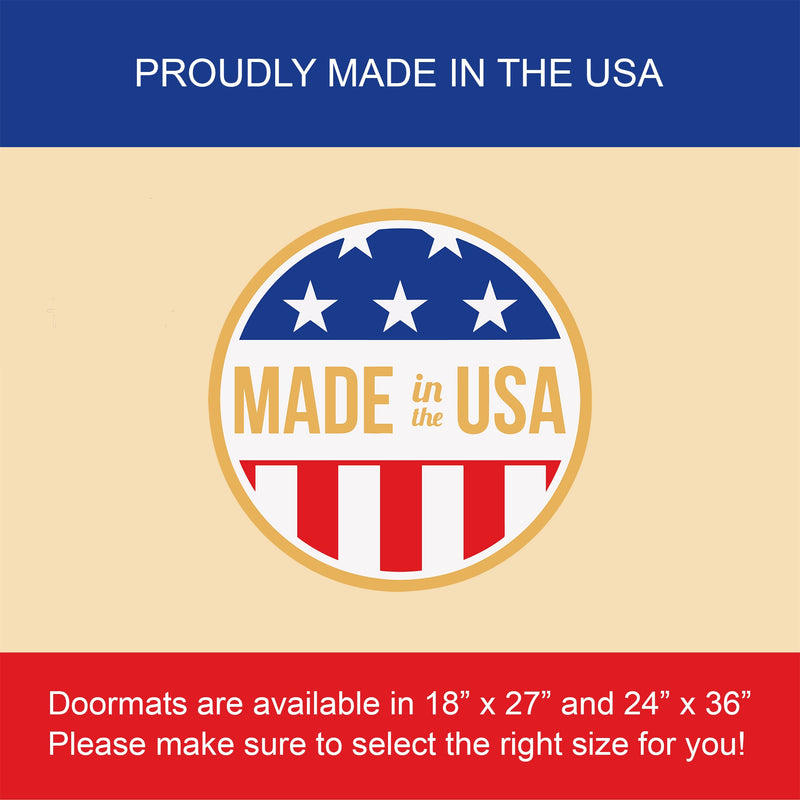 Along the coast - Crab Pelican Dolphins Doormat-24x36 Indoor / Outdoor Rug | Made in USA