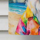 Border Collie Summer Beach Time House Flag