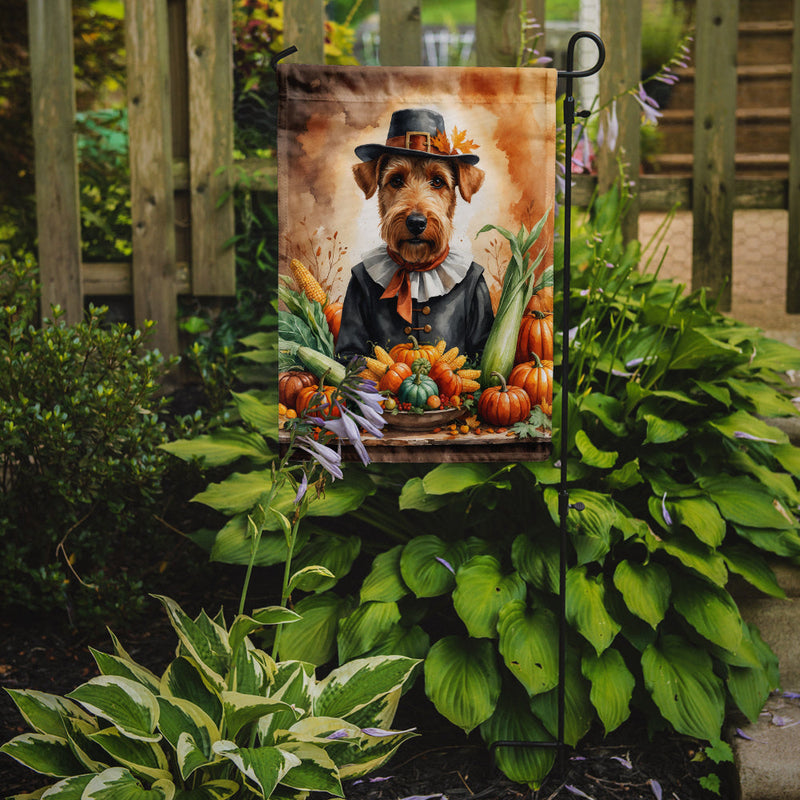 Airedale Terrier Thanksgiving Garden Flag