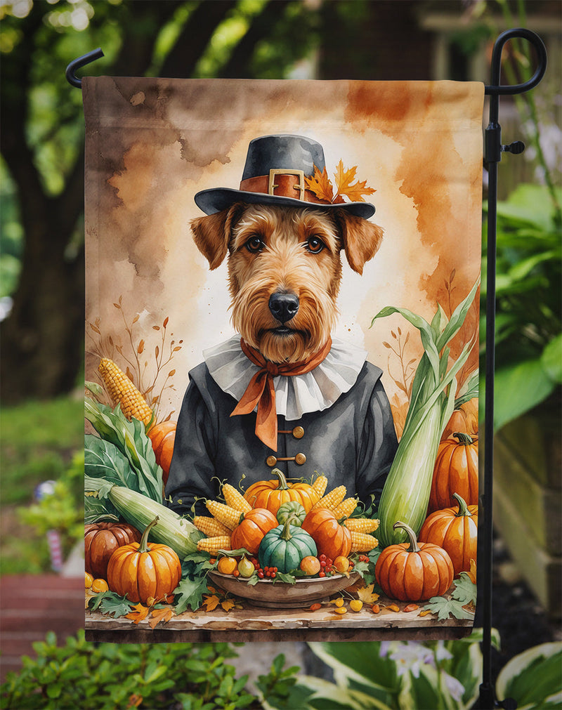 Airedale Terrier Thanksgiving Garden Flag
