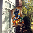 Black Labrador Retriever Thanksgiving House Flag