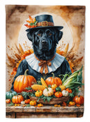 Black Labrador Retriever Thanksgiving Garden Flag