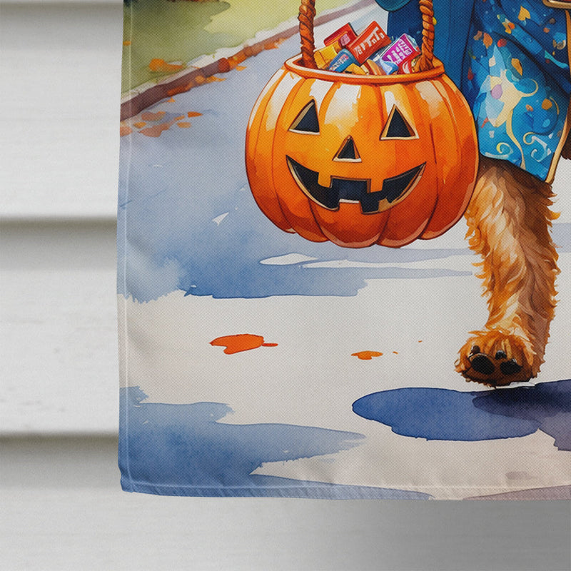 Airedale Terrier Halloween Trick or Treat House Flag