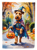 Airedale Terrier Halloween Trick or Treat House Flag