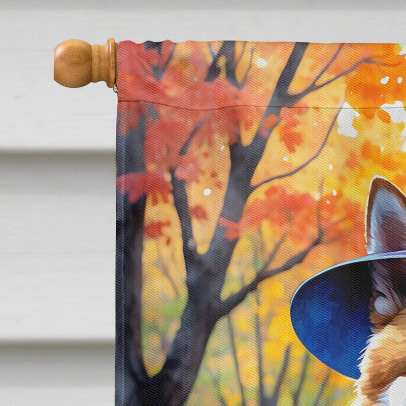 Akita Halloween Trick or Treat House Flag