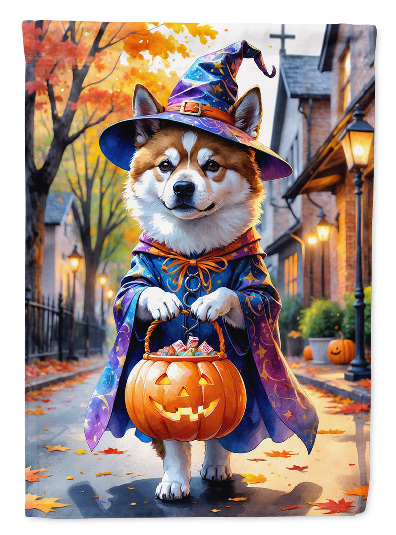 Akita Halloween Trick or Treat House Flag