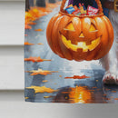American Eskimo Halloween Trick or Treat House Flag