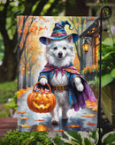 American Eskimo Halloween Trick or Treat Garden Flag