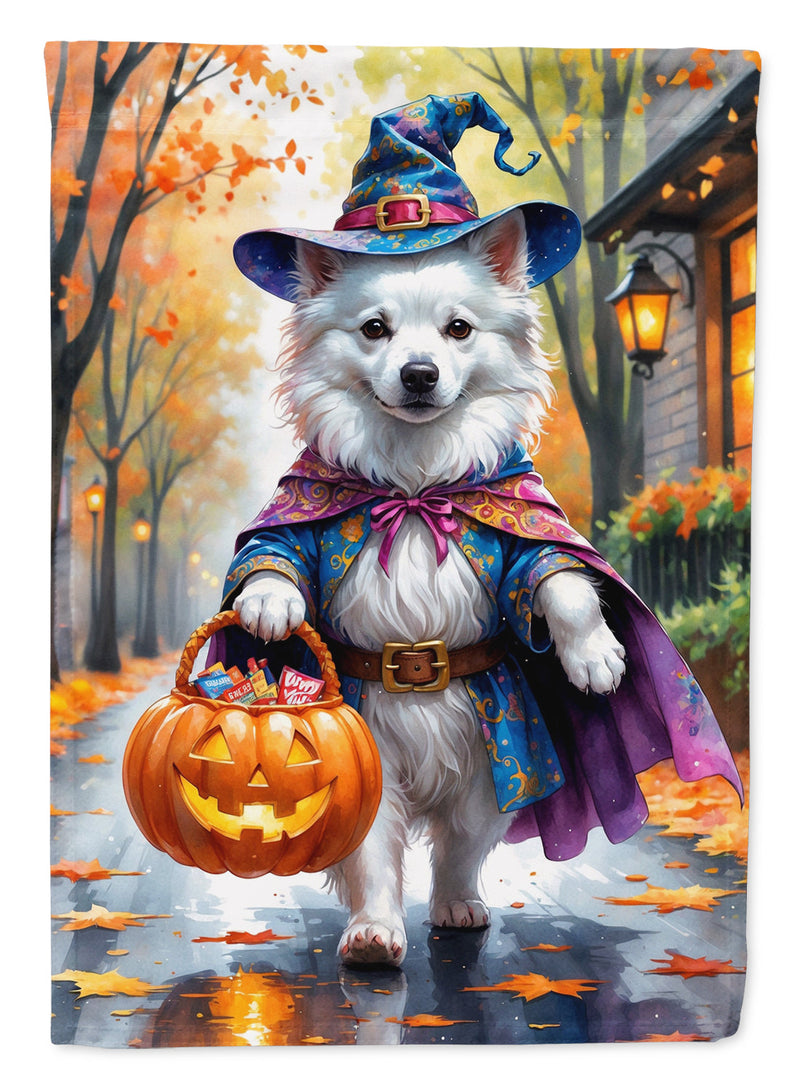 American Eskimo Halloween Trick or Treat Garden Flag