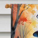 Border Collie Halloween Trick or Treat House Flag