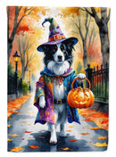 Border Collie Halloween Trick or Treat Garden Flag