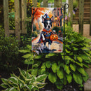 Boston Terrier Halloween Trick or Treat Garden Flag