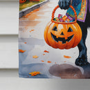 Black Labrador Retriever Halloween Trick or Treat House Flag