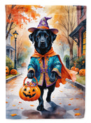 Black Labrador Retriever Halloween Trick or Treat Garden Flag