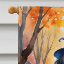 Black Poodle Halloween Trick or Treat House Flag