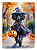 Black Poodle Halloween Trick or Treat House Flag