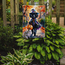 Black Poodle Halloween Trick or Treat Garden Flag