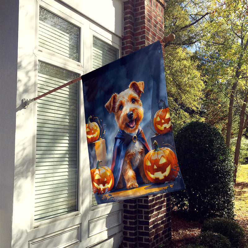 Airedale Terrier Puppy Halloween House Flag