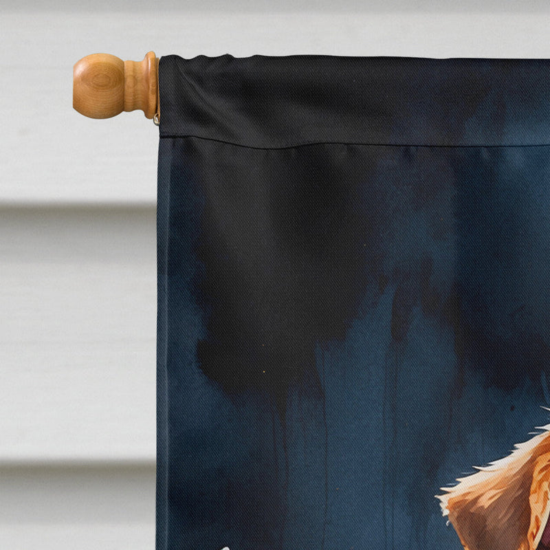 Airedale Terrier Puppy Halloween House Flag
