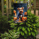Airedale Terrier Puppy Halloween Garden Flag