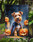 Airedale Terrier Puppy Halloween Garden Flag