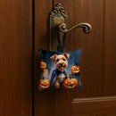 Airedale Terrier Puppy Halloween Mini Hanging Pillow Ornament 3.5 × 3.5