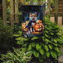 Akita Puppy Halloween Garden Flag